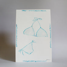 "Blue Bikini" Original Drawing