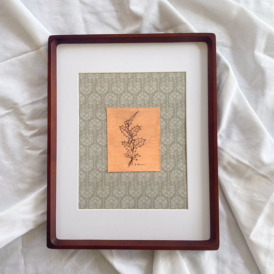 "December Birth Flower | Holly" Original