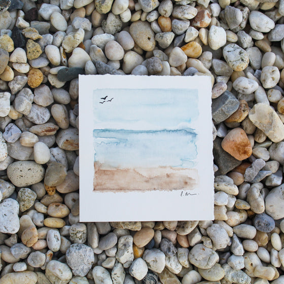"Mornings at the Beach Polaroid" Original