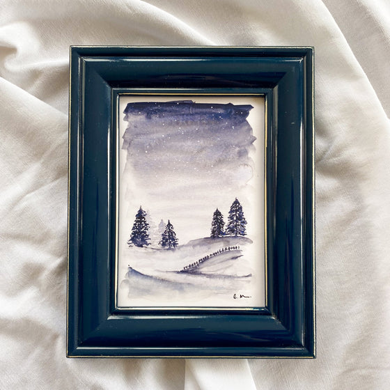 "All Is Calm" Blue Frame