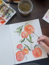 Peaches Tea Towel